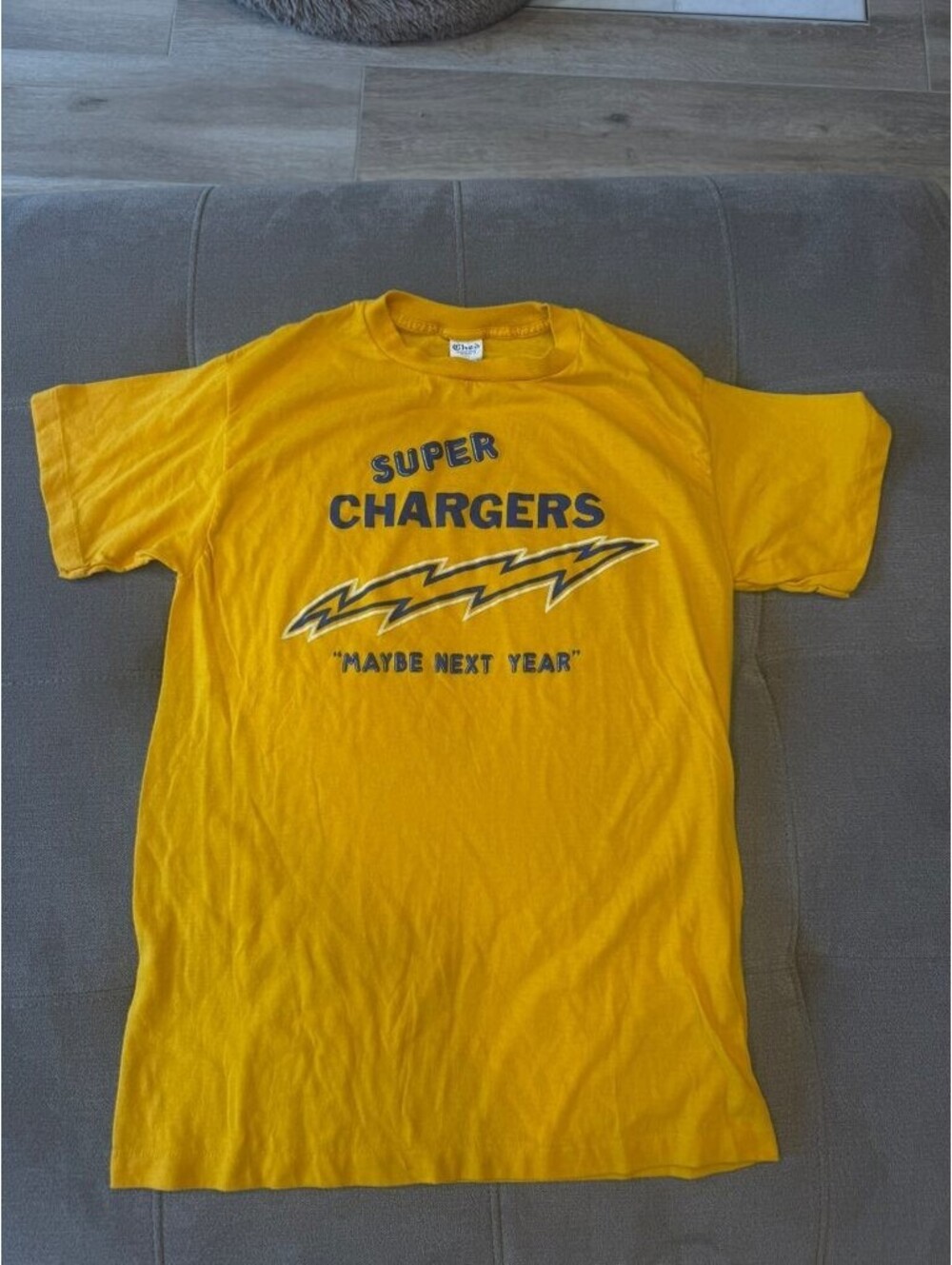 Vtg 80s Super Chargers Maybe Next Year T-Shirt L Ched Anvil